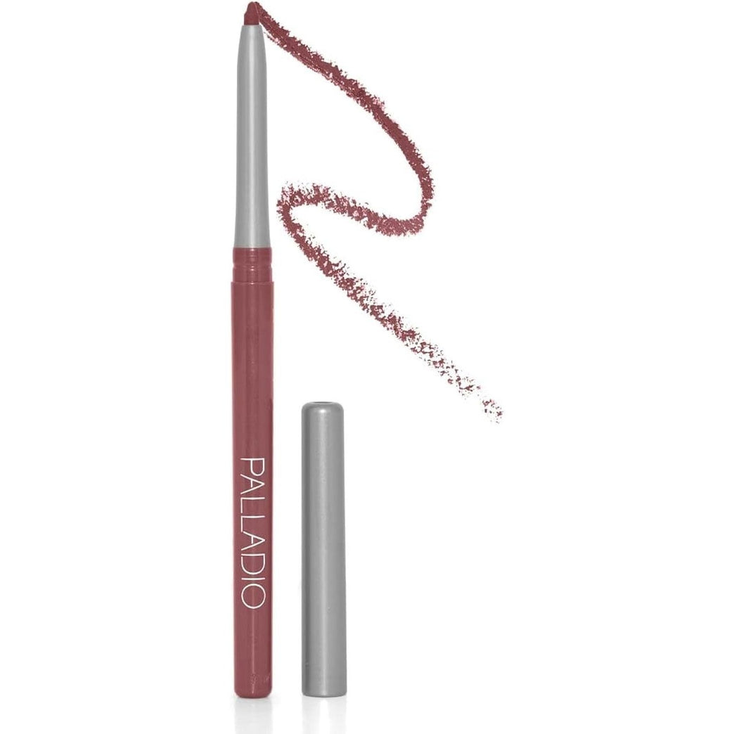 Palladio Twist-Up Retractable Lip Liner in Plum - Waterproof, Vitamin-Infused, Smudge-Proof with Creamy Pigment & All-Day Wear, No Sharpening Needed