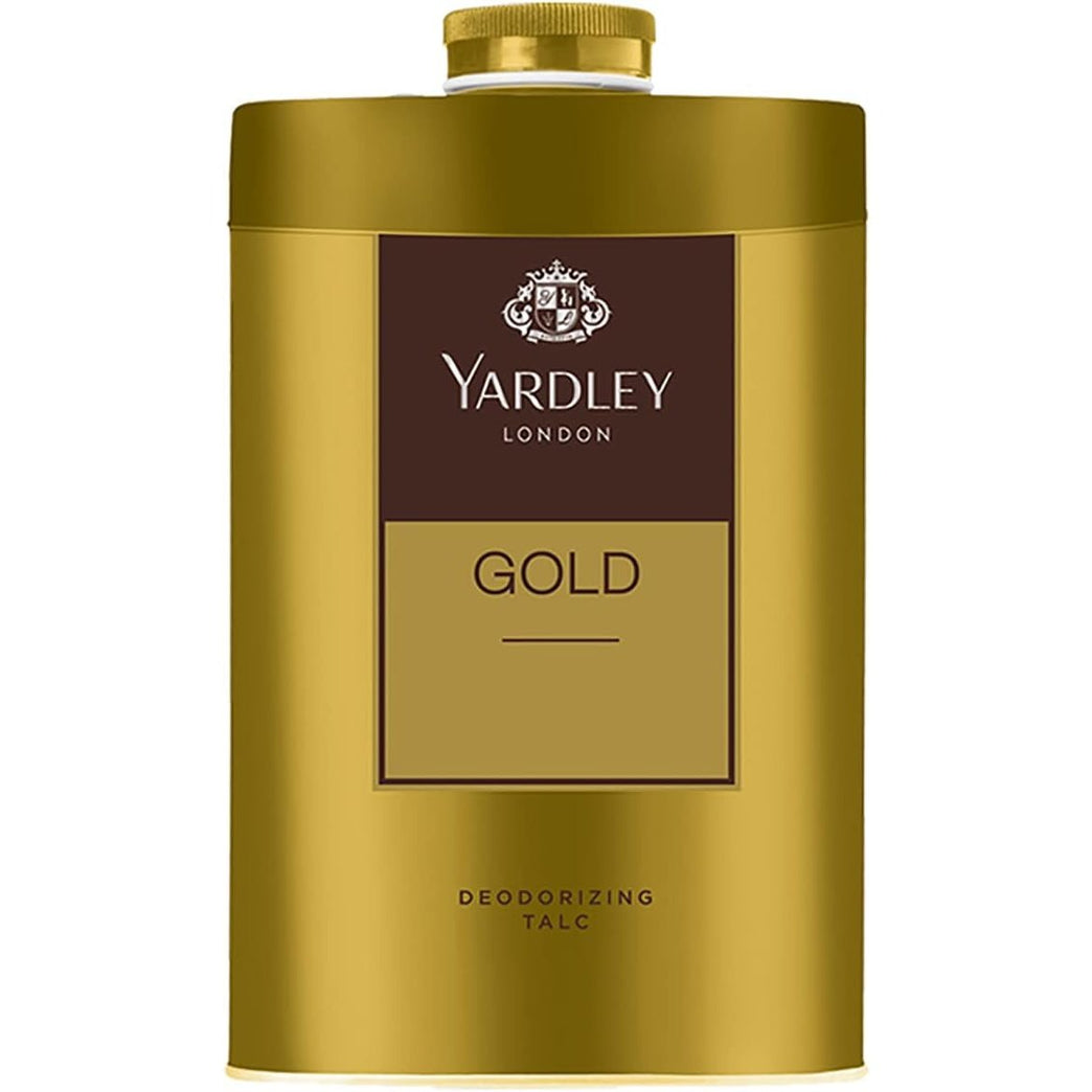 Yardley London Gold Talcum Powder - Refreshing Deodorizing Powder for Men