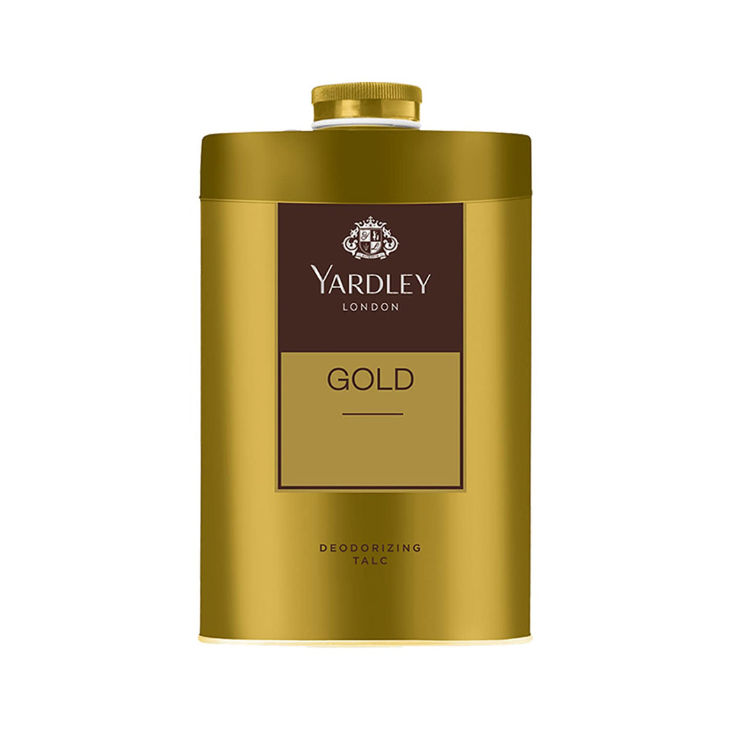 Yardley London Gold Talcum Powder - Refreshing Deodorizing Powder for Men