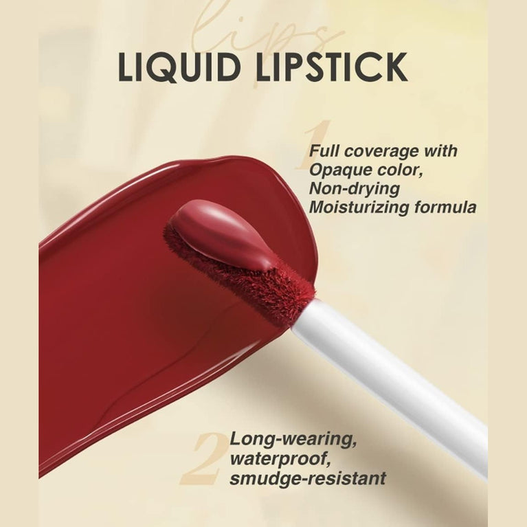 24-Hour Stay Matte Liquid Lipstick & Lipliner Set - Waterproof, Non-Fading, High Coverage Lip Color with Cosmetic Bag - Cruelty-Free Makeup Gift Set for Women, 12 Pcs (Set C)