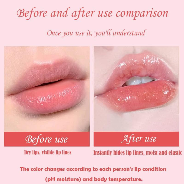 4-Piece Shimmering Lip Gloss and Balm Set - Hydrating and Plumping Lip Care Set with Transparent Toot Lip Oil, Moisturizing Lipstick, and Tinted Lip Tint Makeup
