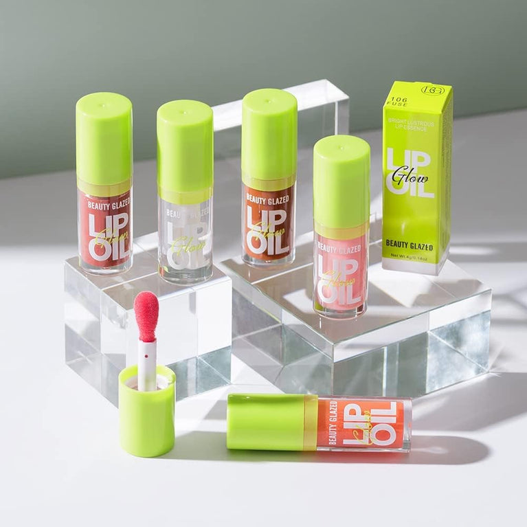 Long-Lasting Moisturizing Jelly Lip Gloss Oil with Large Brush Head in Fashionable Pink Shade (#102)