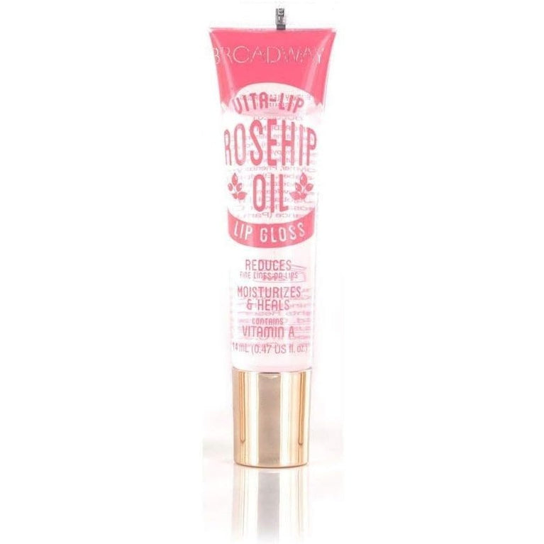 5-Piece Broadway Vita-Lip Clear Lip Gloss Set – Mint, Coconut, Rosehip, Mango Butter, Argan Oil - 0.47oz/14ml each with Abis BookSafety Seal