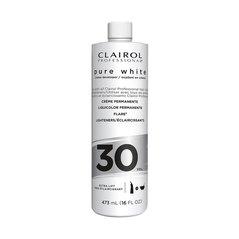 Clairol Pure White 30 Volume Cream Developer for Unisex 16 oz Cream - Lightens Hair Effectively