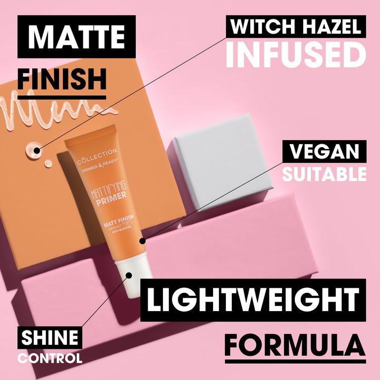 Flawless Finish Vegan Matte Primer - Collection Cosmetics Primed and Ready 25ml Pore Minimiser