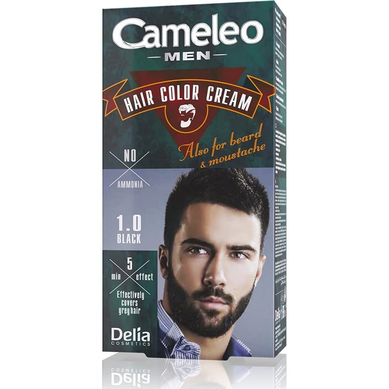 Cameleo Men - Grey Hair Solution Hair Colour for Men & Beard | 5-Min Natural Effect | Ammonia-Free | 30ml