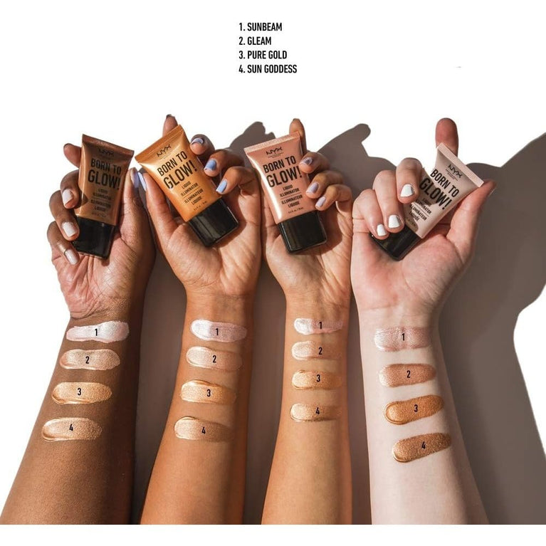 Luminescent Sun Beam Liquid Illuminator and Makeup Highlighter