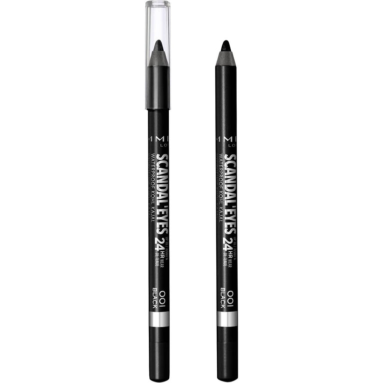 RIMMEL LONDON - Scandaleyes Waterproof Eyeliner - High-Intensity 24hr Wear, No Smudge - Ultra Creamy & Smooth Formula - Bold Black - 1.3g