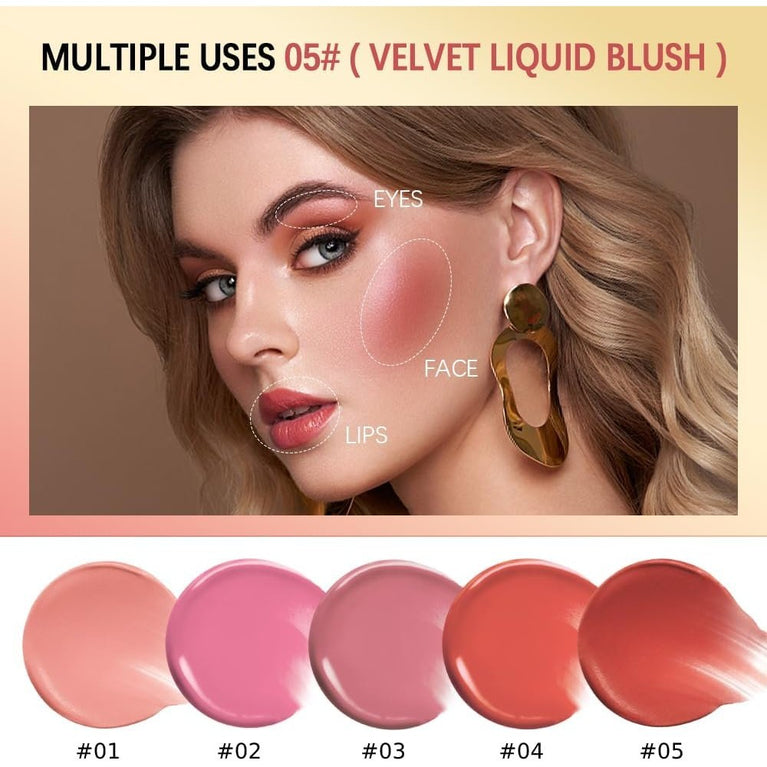 Silky Smooth Matte Finish Liquid Blush and Multi-use Tint in #01 Bliss by Duoffanny