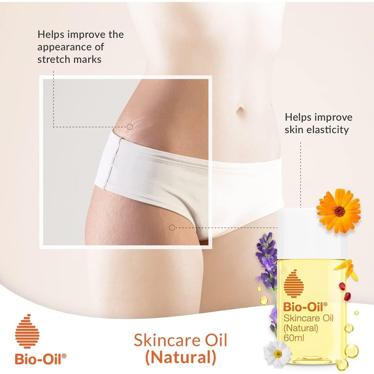 Bio-Oil Natural Skincare Oil - Nourishing Formula for Scars, Stretch Marks, and Uneven Skin Tone - 60 ml
