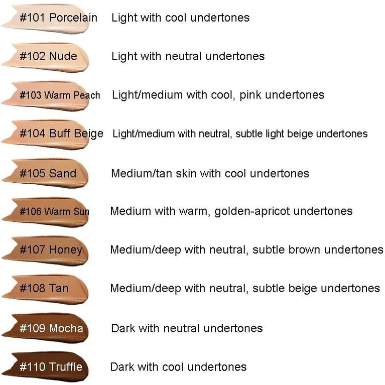ABRUS® 24-Hour Long-lasting Matte Finish Foundation (#102 Nude) with Skin-Benefiting Properties