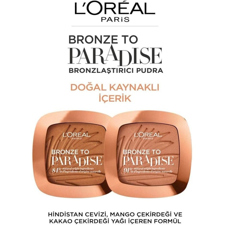 L'Oreal Paris Natural Glow Bronzing Powder - Back To Bronze, Matte Finish, Medium Shade