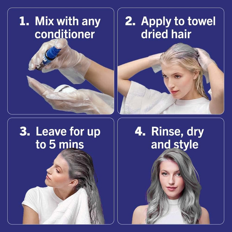 Live Schwarzkopf Colour Drops, Vegan, Semi-Permanent, Lasts 2 to 12 Washes, Ice Silver, 30 ml