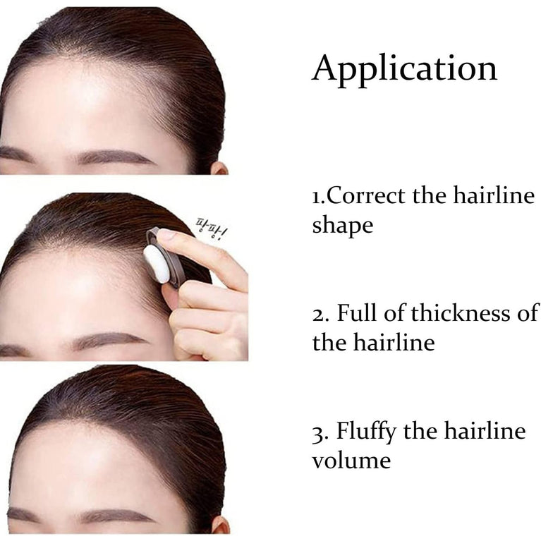 Hairline Powder Hair Shadow Powder, Dark Gray Hair Root Dye Shadow Cover, Instantly Windproof Sweatproof Hair Touch-Up for Thin Hair Grey Hairline Quick Cover Unisex (Light Brown)