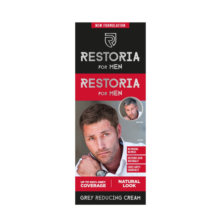 Men's Grey Hair Restoring Cream - Gradual Natural Hair Color Revitalizer, Vegan, 100ml