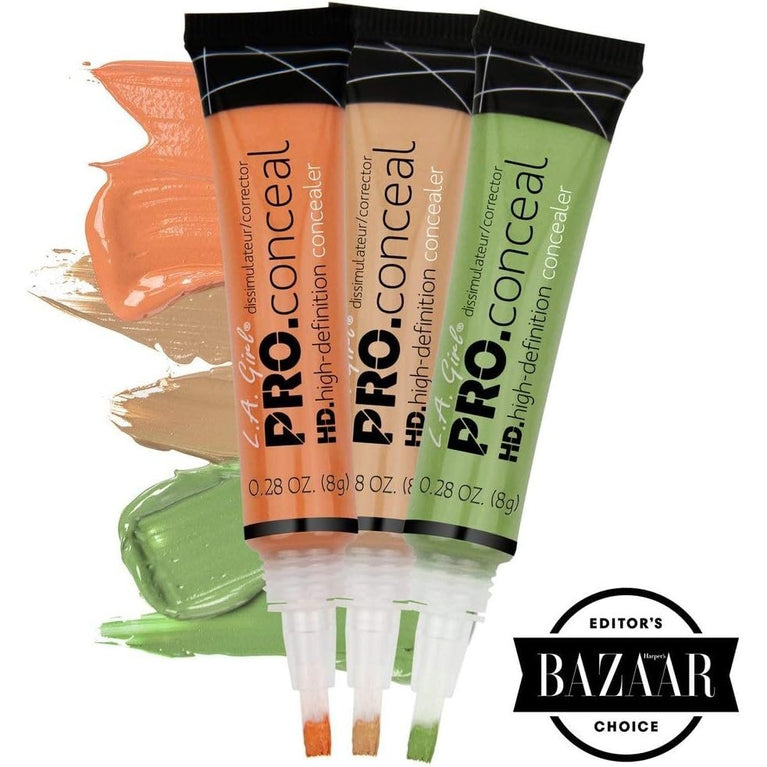 Dark Cocoa Pro Conceal HD Concealer by L.A. Girl Cosmetics with Micro-Pigments & Brush Applicator, 8g