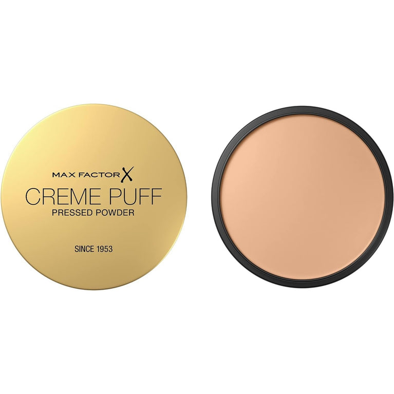 Max Factor Translucent Crème Puff Pressed Powder for Flawless Finish and Shine Control, 14g
