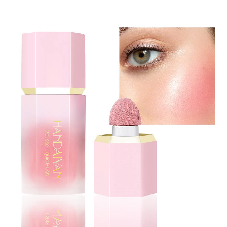 Sponge Brush Applicator Cream Blush - Long-Lasting, Waterproof, and Blendable for a Natural Matte Finish