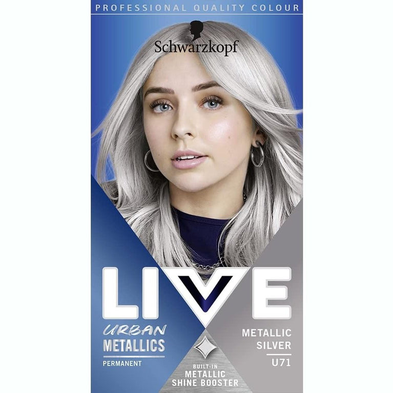Shiny Silver Hair Dye with Coconut Oil Infusion for Long Lasting Metallic Tones