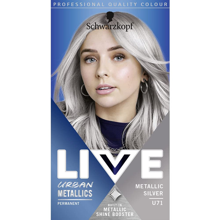 Shiny Silver Hair Dye with Coconut Oil Infusion for Long Lasting Metallic Tones