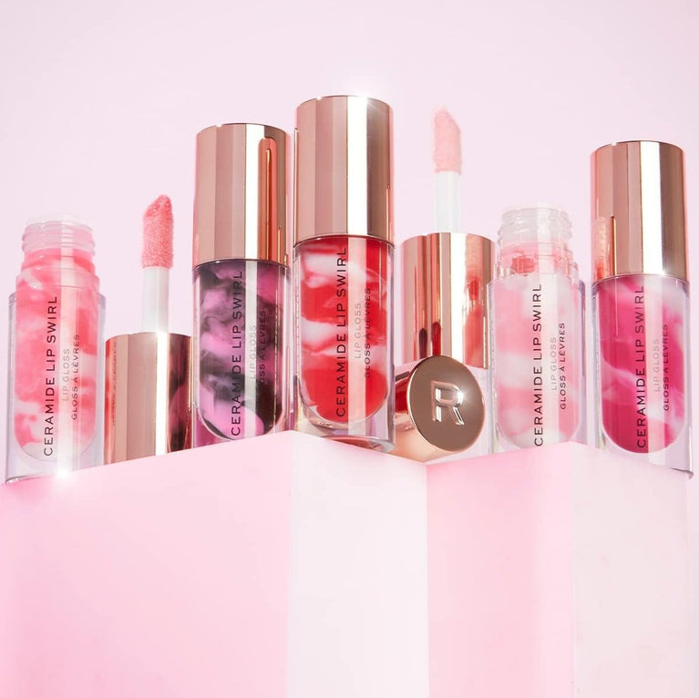Makeup Revolution, Hydrating Ceramide Lip Gloss, Pure Gloss Clear, High Shine Tint, 4.5ml
