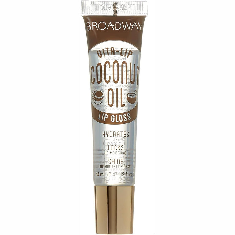 5-Piece Broadway Vita-Lip Clear Lip Gloss Set – Mint, Coconut, Rosehip, Mango Butter, Argan Oil - 0.47oz/14ml each with Abis BookSafety Seal