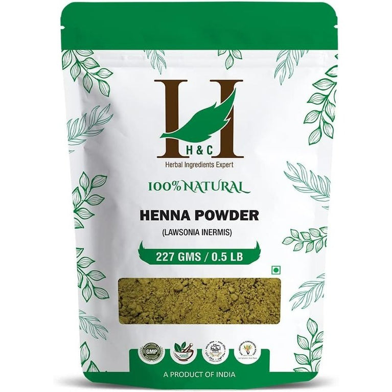 H&C 100% Pure Natural Henna Powder (Lawsonia Inermis) 227 Gms (1/2 Lb) For Hair…