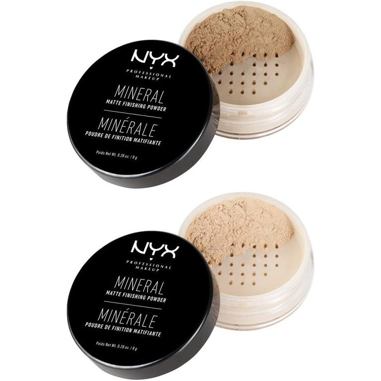 NYX Vegan Mineral Based Finishing Powder, Absorbs Oil for Matte Finish, Light/Medium Tone