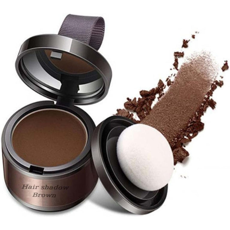 Hairline Powder Instantly Hairline Shadow Powder,Quick Cover Grey Hair Root Concealer,Eyebrows & Beard Line,Thin Hair Root Dye Touch Up,Windproof&Sweatproof,Hairline Powder for Women and Men(Brown)