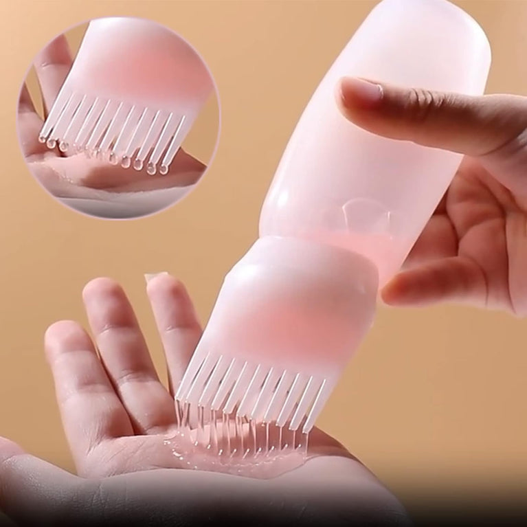 Hair Dye and Oil Applicator Bottle Set - Pink