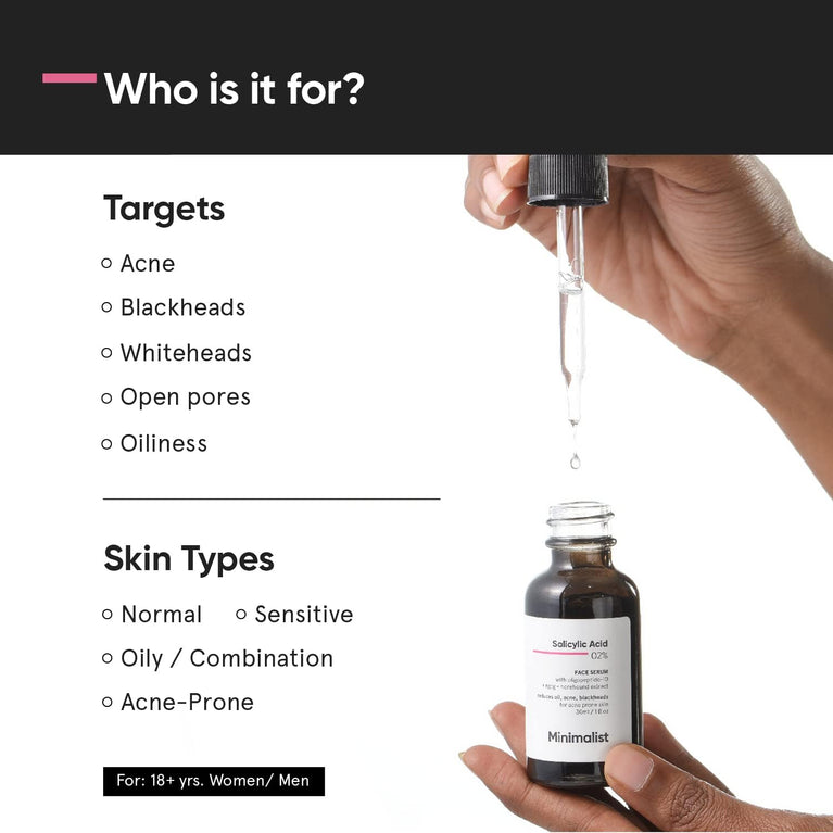 Advanced 2% Salicylic Acid Serum for Blackhead Removal and Oil Control - 30 ml