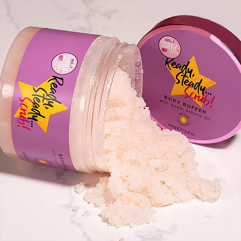 Ready, Steady, Scrub Body Buffer- Sweet Almond & Vanilla (430g)