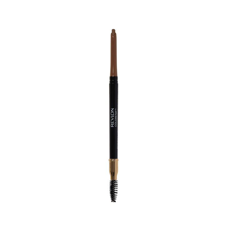 Revlon Waterproof Brow Definer Pencil with Dual-End Spoolie Brush, 24HR Long Lasting, 210 Soft Brown, 0.9g
