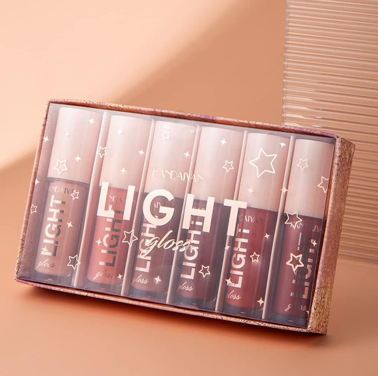 Ultimate Lip Shine 6-Pack: Hydrating Lip Gloss Set with Varied Tints, Long-Lasting Waterproof Liquid Lipstick for Women and Girls - Gift Set A