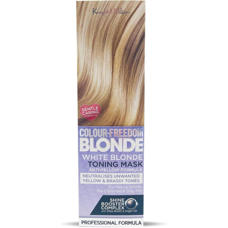 Knight & Wilson Colour-Freedom Blonde Anti-Yellow Toner Mask, Semi Permanent Conditioning Treatment, Neutralises Yellow and Brassy Tones for Naturally Light, Bleached, Grey & Coloured Hair 150ml