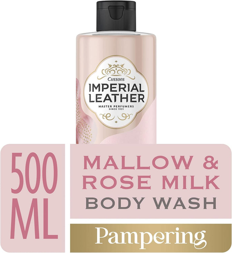 Luxurious Marshmallow & Rose Milk Shower Gel - Pack of 4 x 500ml
