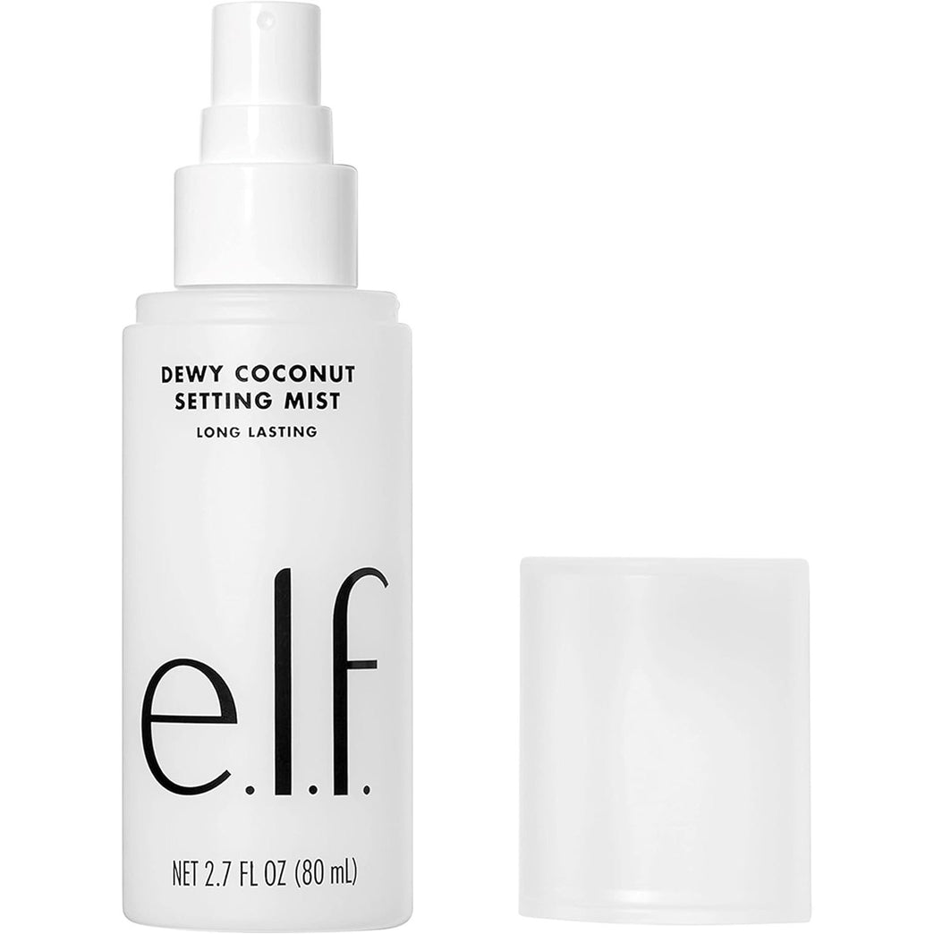 e.l.f. Radiant Glow Makeup Setting Spray with Coconut, Green Tea & Cucumber, Long-Lasting & Hydrating, 2.7 Fl Oz (80mL)