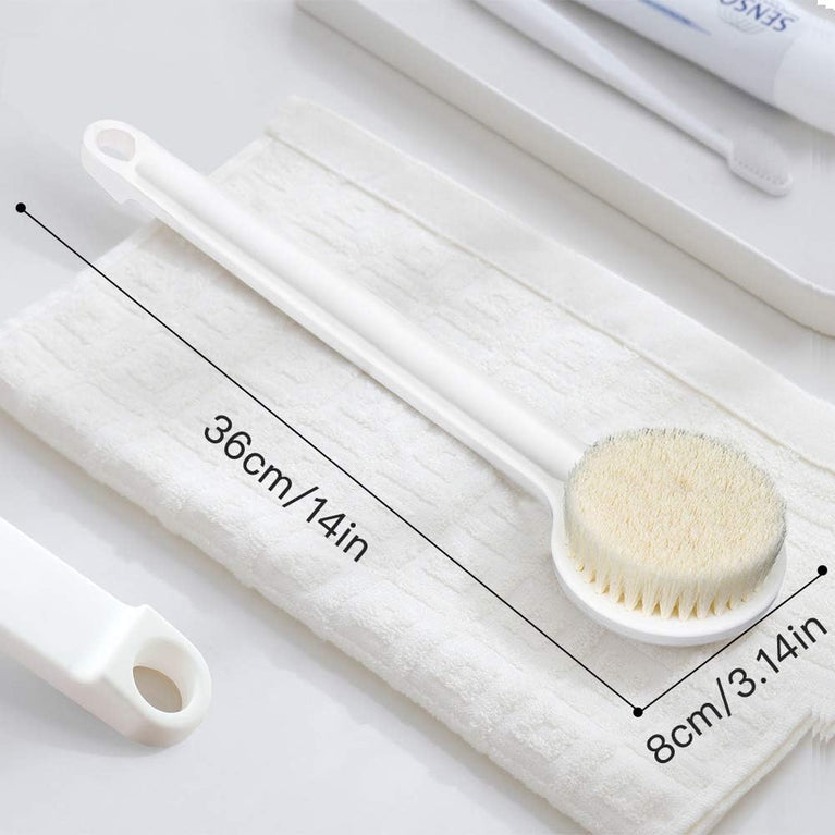 Gentle Exfoliating Long Handled Body Brush for Smooth Skin and Improved Circulation