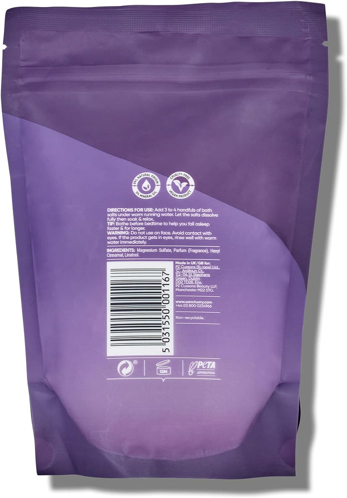 Sanctuary Spa De-Stress Epsom Bath Salts with Magnesium, Wellness Scent, 500g