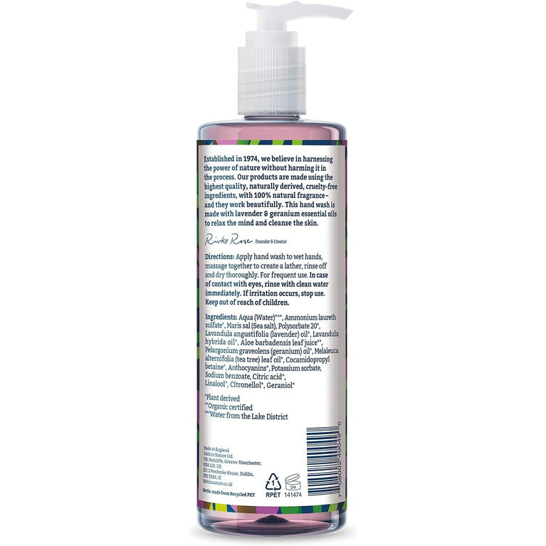 Faith In Nature Lavender and Geranium Hand Wash - Nourishing, Vegan, and Cruelty-Free