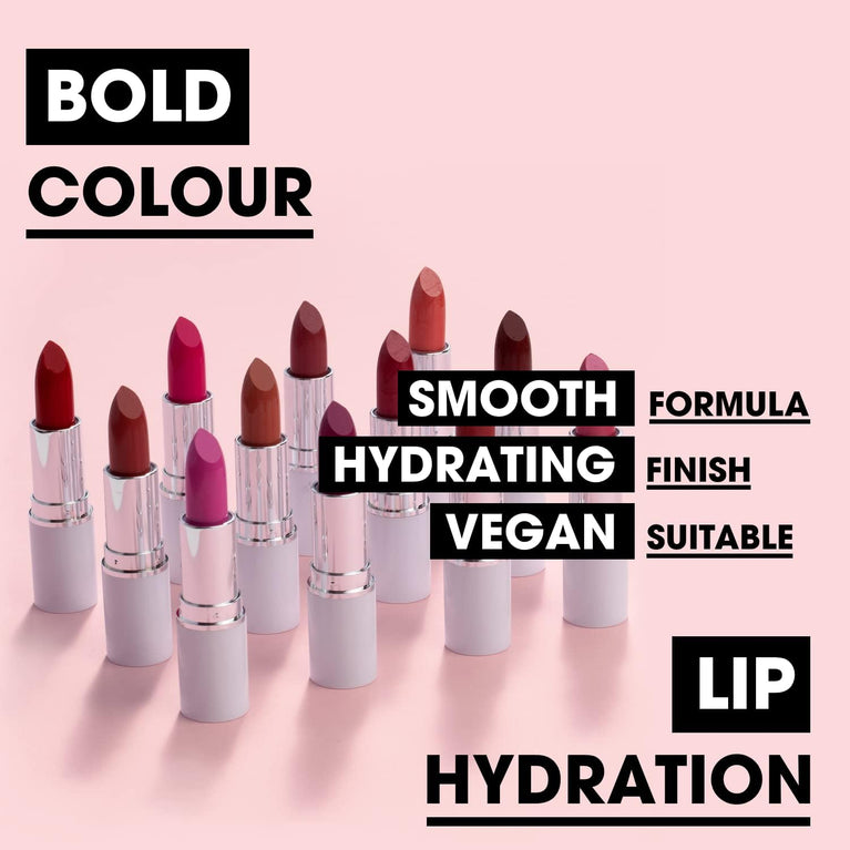 Nutrient-Infused Hydrating Lipstick in Cupcake Pink by Collection Cosmetics - Lasting Bold Colour, 3.5g