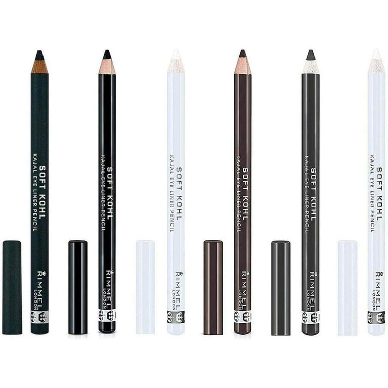 Rimmel London Jet Black Eyeliner Pencil - Soft Kohl, Smudge-proof, 1.2g