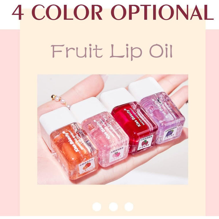 4-Piece Shimmering Lip Gloss and Balm Set - Hydrating and Plumping Lip Care Set with Transparent Toot Lip Oil, Moisturizing Lipstick, and Tinted Lip Tint Makeup