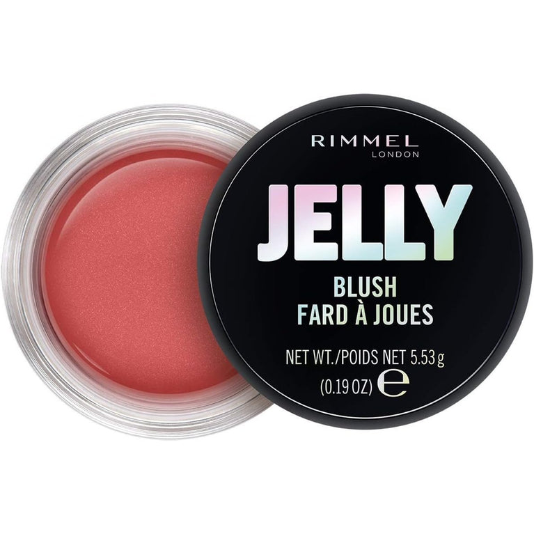 Dewy Radiance Rimmel London Jelly Blush in Melon Madness - Water-Based, Long Lasting, Compact 5.53g