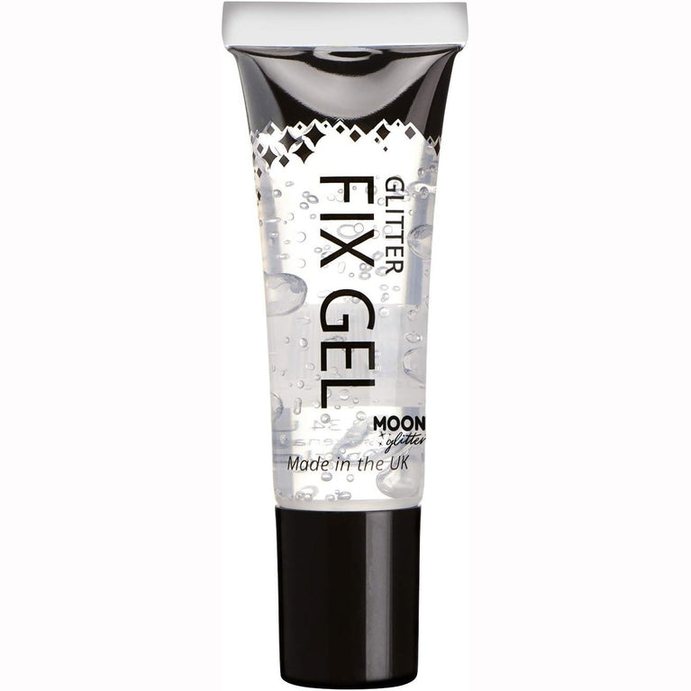 Moon Glitter's Universal Glitter Fix Gel - 10ml - Vegan Cosmetic Adhesive Primer for Face, Body, and Eyes - Suitable for all Glitter Types including Fine, Chunky, Holographic, Iridescent, and Bio