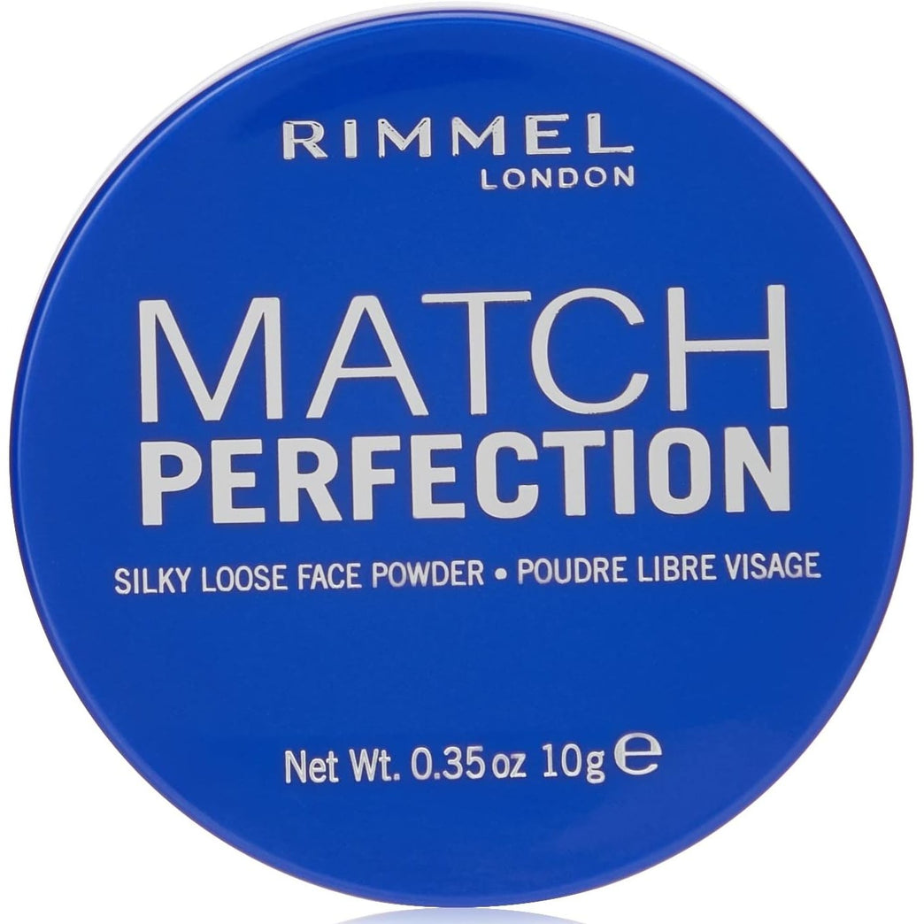 Rimmel London Perfection Match Transparent Face Powder, Dermatologically Tested, 10g