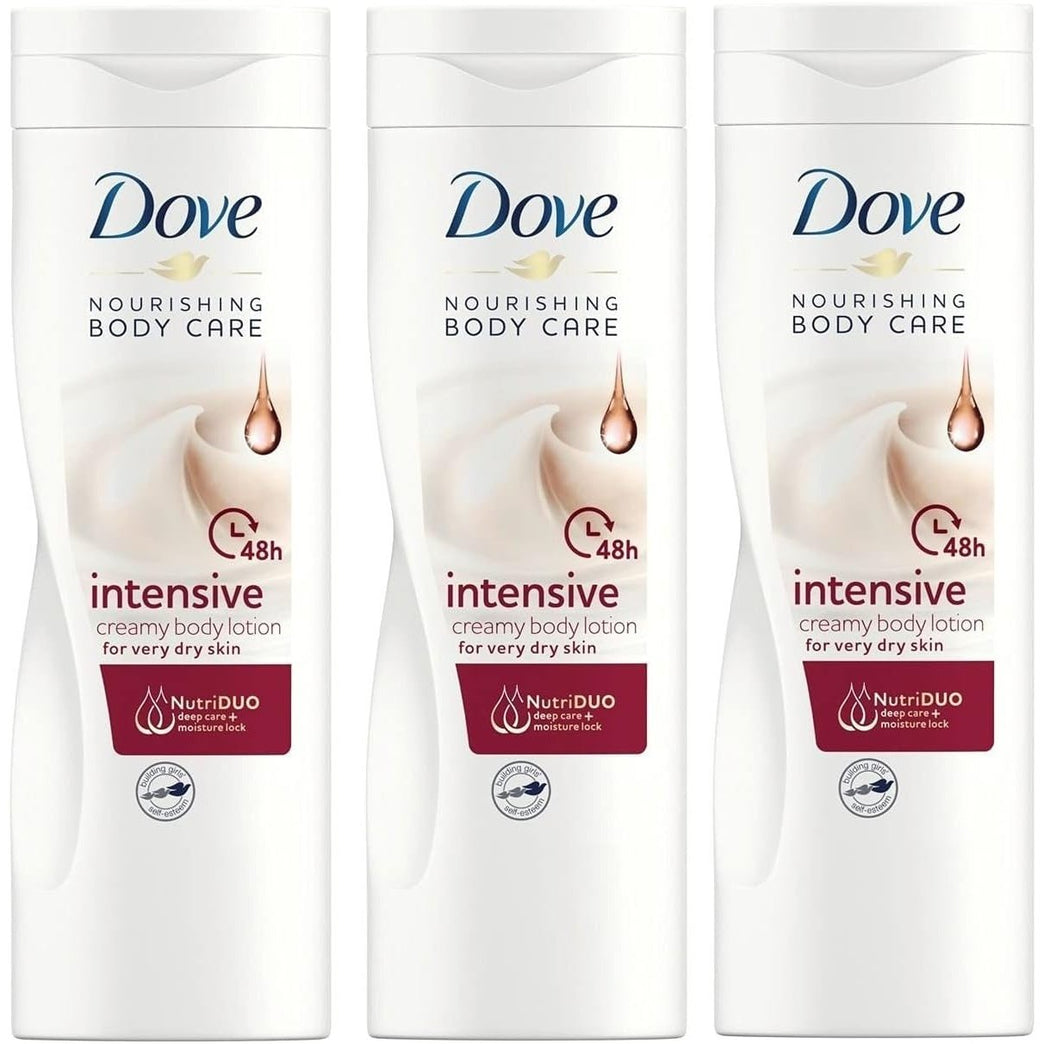 Dove Intense Care Body Lotion for Very Dry Skin 250ml, Pack of 3