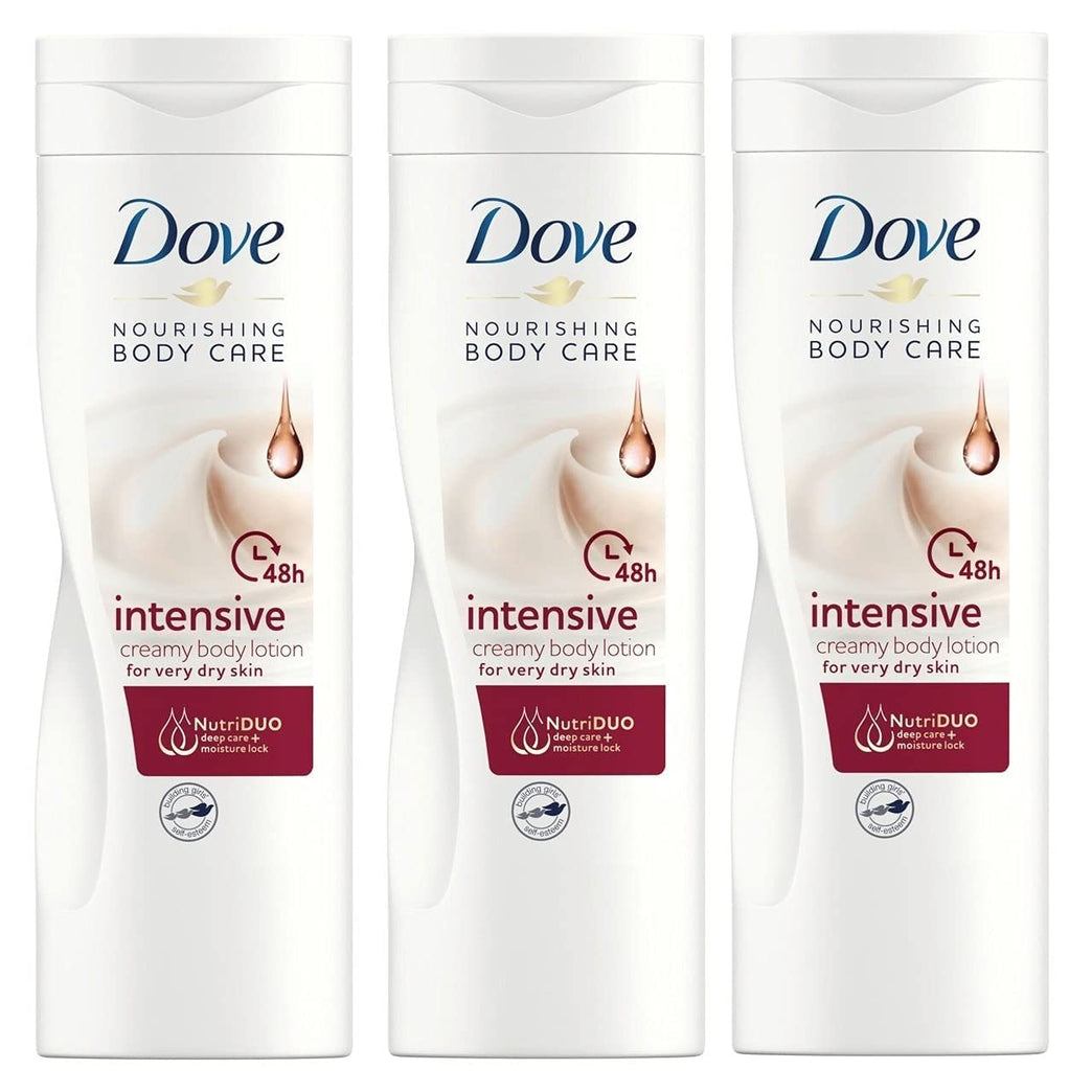 Dove Intense Care Body Lotion for Very Dry Skin 250ml, Pack of 3