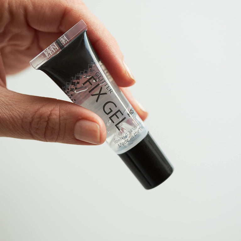 Moon Glitter's Universal Glitter Fix Gel - 10ml - Vegan Cosmetic Adhesive Primer for Face, Body, and Eyes - Suitable for all Glitter Types including Fine, Chunky, Holographic, Iridescent, and Bio