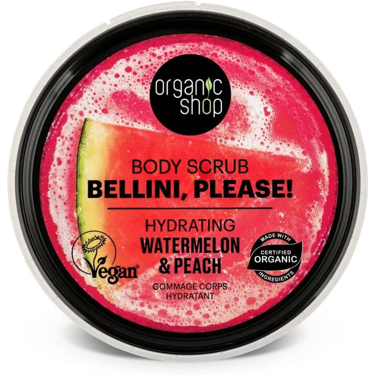 Hydrating Watermelon & Peach Body Scrub - Organic Shop Bellini, Please!